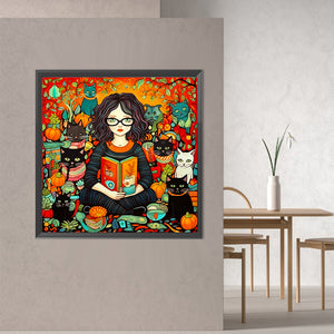 Halloween Exclusive Magical World Girl 70*70CM(Canvas) Full Round Drill Diamond Painting