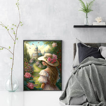 Load image into Gallery viewer, Huancan - Girl In The Castle Garden - 40*55CM 11CT 3 Stamped Cross Stitch

