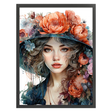 Load image into Gallery viewer, Yishu - Girl And Flowers - 50*65CM 11CT 3 Stamped Cross Stitch
