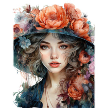 Load image into Gallery viewer, Yishu - Girl And Flowers - 50*65CM 11CT 3 Stamped Cross Stitch
