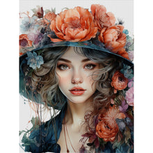 Load image into Gallery viewer, Yishu - Girl And Flowers - 50*65CM 11CT 3 Stamped Cross Stitch

