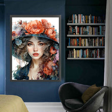 Load image into Gallery viewer, Yishu - Girl And Flowers - 50*65CM 11CT 3 Stamped Cross Stitch
