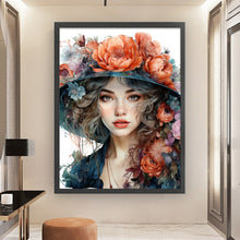 Load image into Gallery viewer, Yishu - Girl And Flowers - 50*65CM 11CT 3 Stamped Cross Stitch
