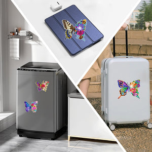 16PCS DIY Butterflies with Flower Paint by Numbers Diamonds Painting Sticker Kit