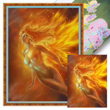 Load image into Gallery viewer, Yishu - Flame Goddess - 40*56CM 11CT 3 Stamped Cross Stitch
