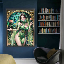 Load image into Gallery viewer, Yishu - Peacock Girl - 50*65CM 11CT 3 Stamped Cross Stitch

