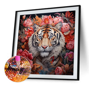 Tiger 40*40CM(Picture) Full Round Drill Diamond Painting