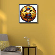 Load image into Gallery viewer, Glass Pumpkin Scarecrow 50*50CM(Canvas) Full Round Drill Diamond Painting
