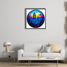 Load image into Gallery viewer, Glass Halloween Cemetery 50*50CM(Canvas) Full Round Drill Diamond Painting
