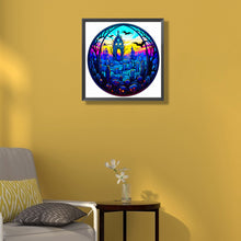 Load image into Gallery viewer, Glass Halloween Cemetery 50*50CM(Canvas) Full Round Drill Diamond Painting
