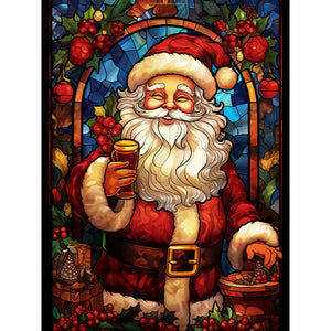 Christmas Santa Claus 30*40CM(Canvas) Full Round Drill Diamond Painting