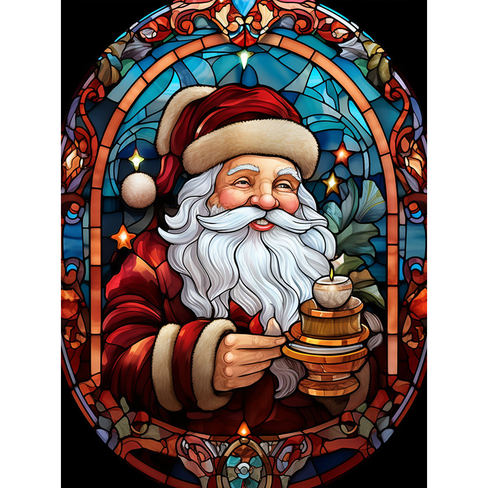 Christmas Santa Claus 30*40CM(Canvas) Full Round Drill Diamond Painting
