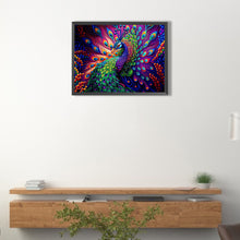 Load image into Gallery viewer, Partial AB - Peacock Spreading Its Tail 40*30CM(Picture) Full Square Drill Diamond Painting

