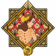 Load image into Gallery viewer, Woman With Flower Frame 40*40CM(Canvas) Full Round Drill Diamond Painting
