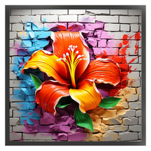 Load image into Gallery viewer, DIY - Flowers Growing In The Wall - 40*40CM 11CT 3 Stamped Cross Stitch
