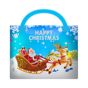 DIY Special Shape Diamond Art Candy Bag Christmas Santa Candy Bag (20x19cm)