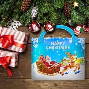 DIY Special Shape Diamond Art Candy Bag Christmas Santa Candy Bag (20x19cm)