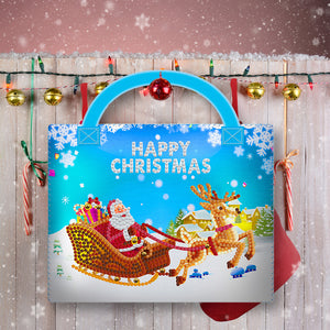 DIY Special Shape Diamond Art Candy Bag Christmas Santa Candy Bag (20x19cm)