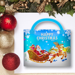 DIY Special Shape Diamond Art Candy Bag Christmas Santa Candy Bag (20x19cm)