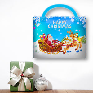 DIY Special Shape Diamond Art Candy Bag Christmas Santa Candy Bag (20x19cm)