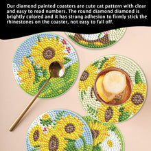 Load image into Gallery viewer, Diamond DIY Coasters with Holder Diamond Art Coaster (Sunflower Gnome 6PCS)
