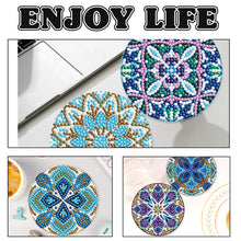 Load image into Gallery viewer, 6PCS Diamond Crafts Coasters with Holder Wooden (Mandara)
