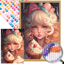 Load image into Gallery viewer, Girl With Colorful Ice Cream 40*60CM(Picture) Full Round Drill Diamond Painting
