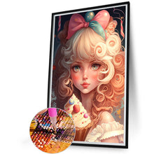 Load image into Gallery viewer, Girl With Colorful Ice Cream 40*60CM(Picture) Full Round Drill Diamond Painting
