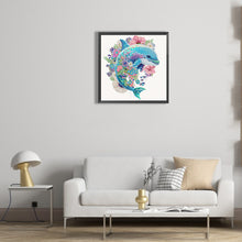 Load image into Gallery viewer, Dolphin 30*30CM(Canvas) Partial Special Shaped Drill Diamond Painting
