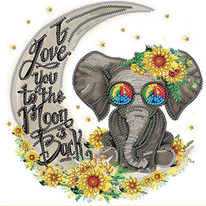 Elephant 30*30CM(Canvas) Partial Special Shaped Drill Diamond Painting