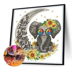 Elephant 30*30CM(Canvas) Partial Special Shaped Drill Diamond Painting