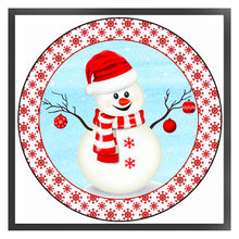 Load image into Gallery viewer, Huancan - Christmas Snowman - 40*40CM 11CT 3 Stamped Cross Stitch
