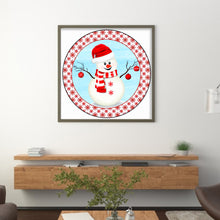 Load image into Gallery viewer, Huancan - Christmas Snowman - 40*40CM 11CT 3 Stamped Cross Stitch
