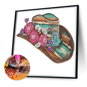 Hat 30*30CM(Canvas) Partial Special Shaped Drill Diamond Painting