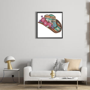 Hat 30*30CM(Canvas) Partial Special Shaped Drill Diamond Painting