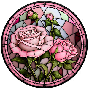 DIY - Glass Painting - Roses - 50*50CM 11CT 3 Stamped Cross Stitch