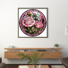 Load image into Gallery viewer, DIY - Glass Painting - Roses - 50*50CM 11CT 3 Stamped Cross Stitch
