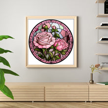 Load image into Gallery viewer, DIY - Glass Painting - Roses - 50*50CM 11CT 3 Stamped Cross Stitch
