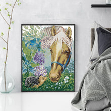 Load image into Gallery viewer, Joy Sunday - Horse And Hedgehog - 40*48CM 14CT 2 Stamped Cross Stitch
