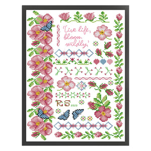 Joy Sunday - Flowers In Bloom - 29*40CM 14CT 2 Stamped Cross Stitch
