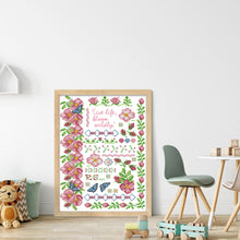 Load image into Gallery viewer, Joy Sunday - Flowers In Bloom - 29*40CM 14CT 2 Stamped Cross Stitch
