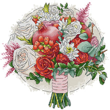 Load image into Gallery viewer, Joy Sunday - Pomegranates And Flowers - 34*35CM 14CT 2 Stamped Cross Stitch
