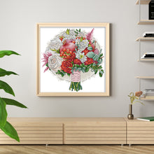 Load image into Gallery viewer, Joy Sunday - Pomegranates And Flowers - 34*35CM 14CT 2 Stamped Cross Stitch

