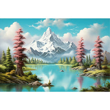 Load image into Gallery viewer, Snowy Mountains 60*40CM(Canvas) Full Round Drill Diamond Painting
