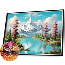 Load image into Gallery viewer, Snowy Mountains 60*40CM(Canvas) Full Round Drill Diamond Painting
