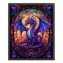 Load image into Gallery viewer, Yishu - Glass Painting - Pterosaur - 40*50CM 14CT 2 Stamped Cross Stitch
