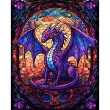 Load image into Gallery viewer, Yishu - Glass Painting - Pterosaur - 40*50CM 14CT 2 Stamped Cross Stitch
