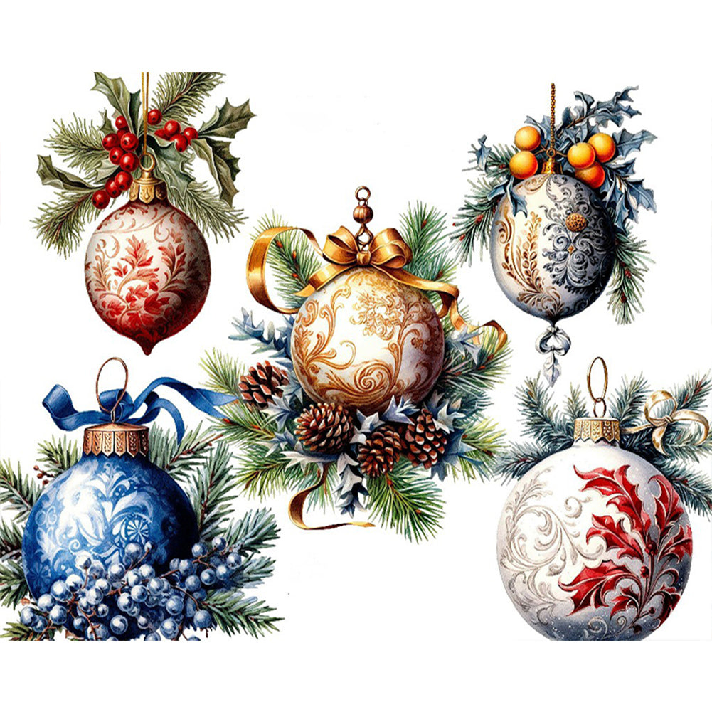 Christmas Decorations 50*40CM(Canvas) Full Round Drill Diamond Painting