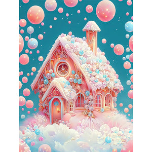 Huancan - Dream Cottage - 50*65CM 16CT 2 Stamped Cross Stitch