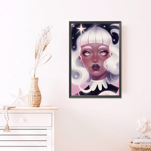 Girl With Dark Candy 40*60CM(Picture) Full Round Drill Diamond Painting